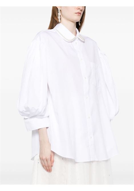 White pearl-embellished shirt - women SIMONE ROCHA | 5230B1025WHTPRL